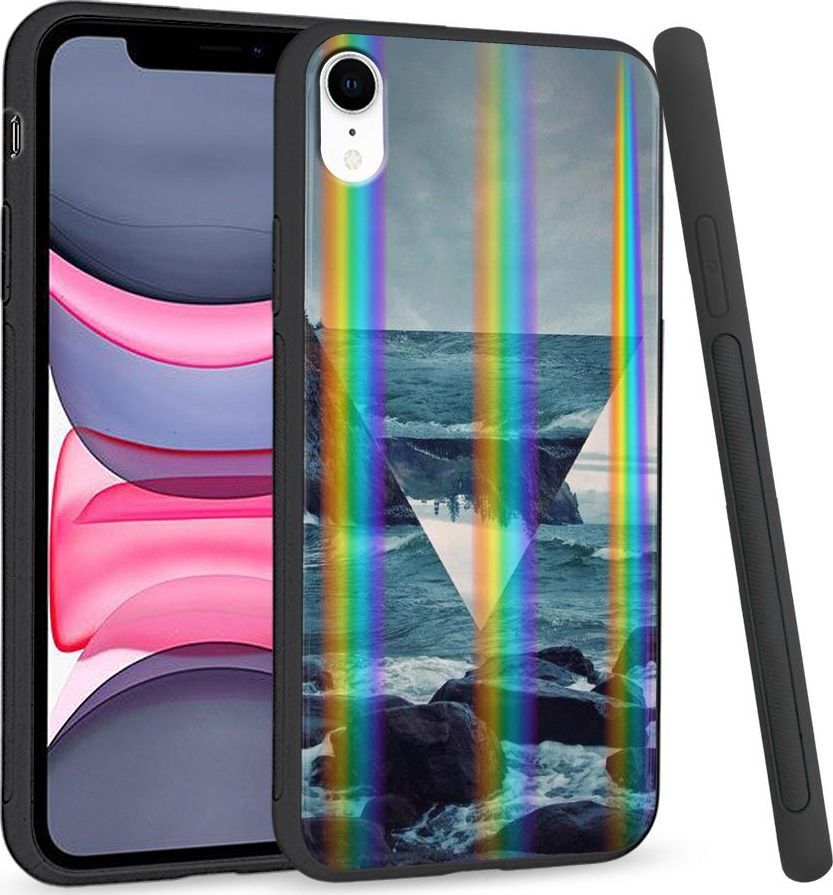 Super Fashion Etui Rainbow Series na Apple iPhone XR Sea Triangle 1