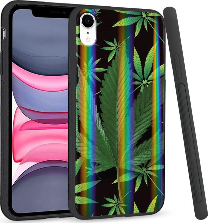 Super Fashion Etui Rainbow Series na Apple iPhone XR Liście 1
