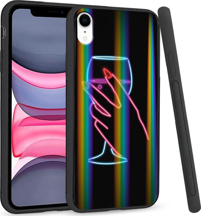 Super Fashion Etui Rainbow Series na Apple iPhone XR Glass of Wine 1