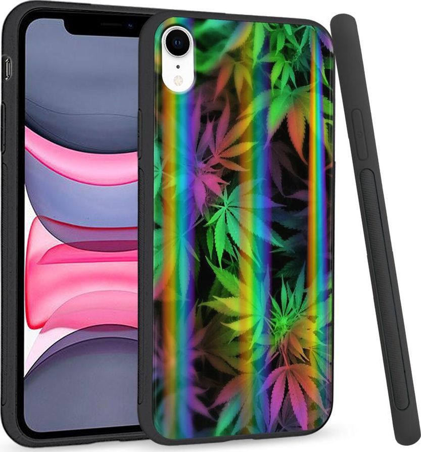 Super Fashion Etui Rainbow Series na Apple iPhone XR Tęczowe Zioło 1