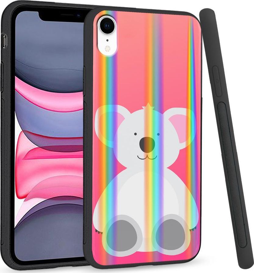 Super Fashion Etui Rainbow Series na Apple iPhone XR White Bear 1