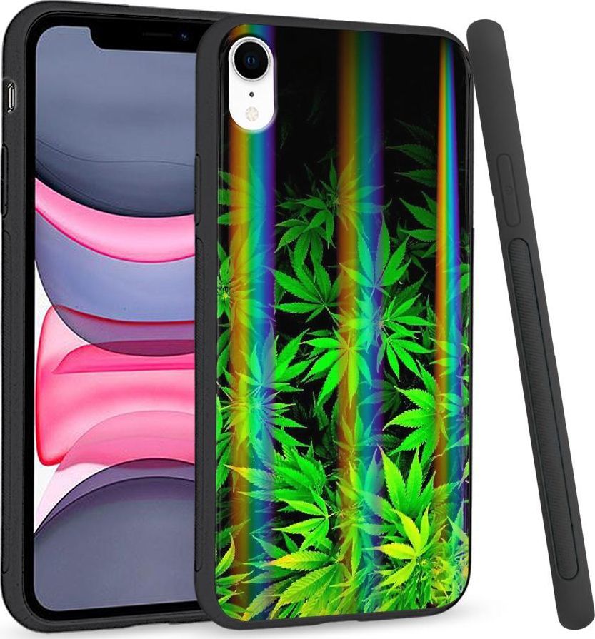Super Fashion Etui Rainbow Series na Apple iPhone XR Czarne Zioło 1