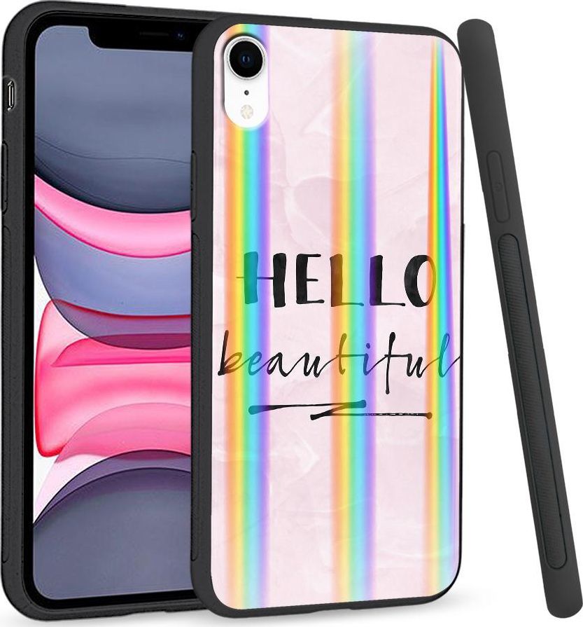 Super Fashion Etui Rainbow Series na Apple iPhone XR Hello Beautiful 1