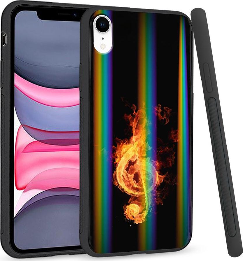 Super Fashion Etui Rainbow Series na Apple iPhone XR Fire Clef 1