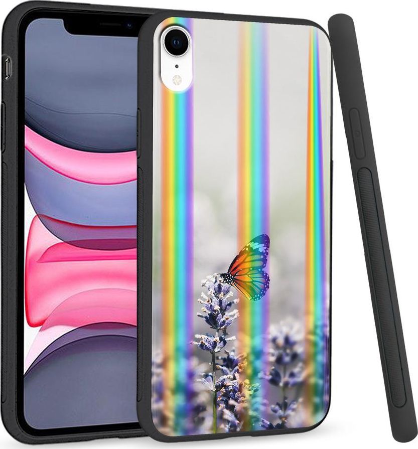 Super Fashion Etui Rainbow Series na Apple iPhone XR Motyl 1