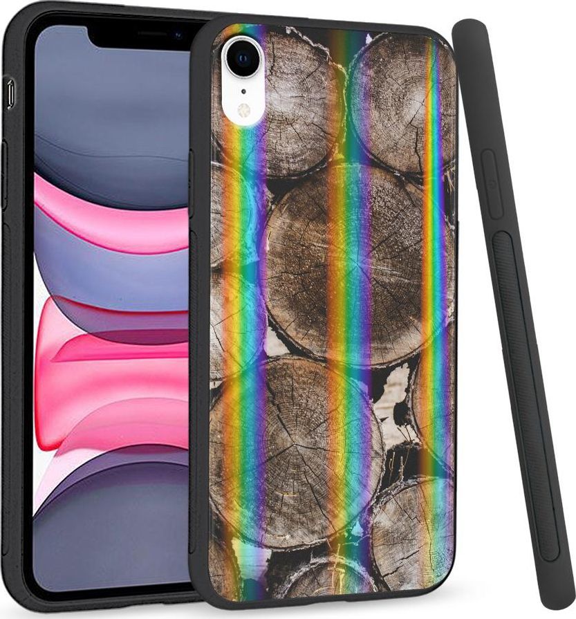 Super Fashion Etui Rainbow Series na Apple iPhone XR Drewno 1