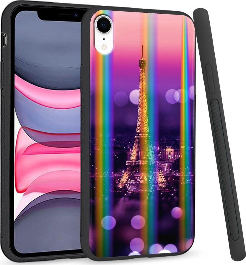 Super Fashion Etui Rainbow Series na Apple iPhone XR Kocham Paryż 1