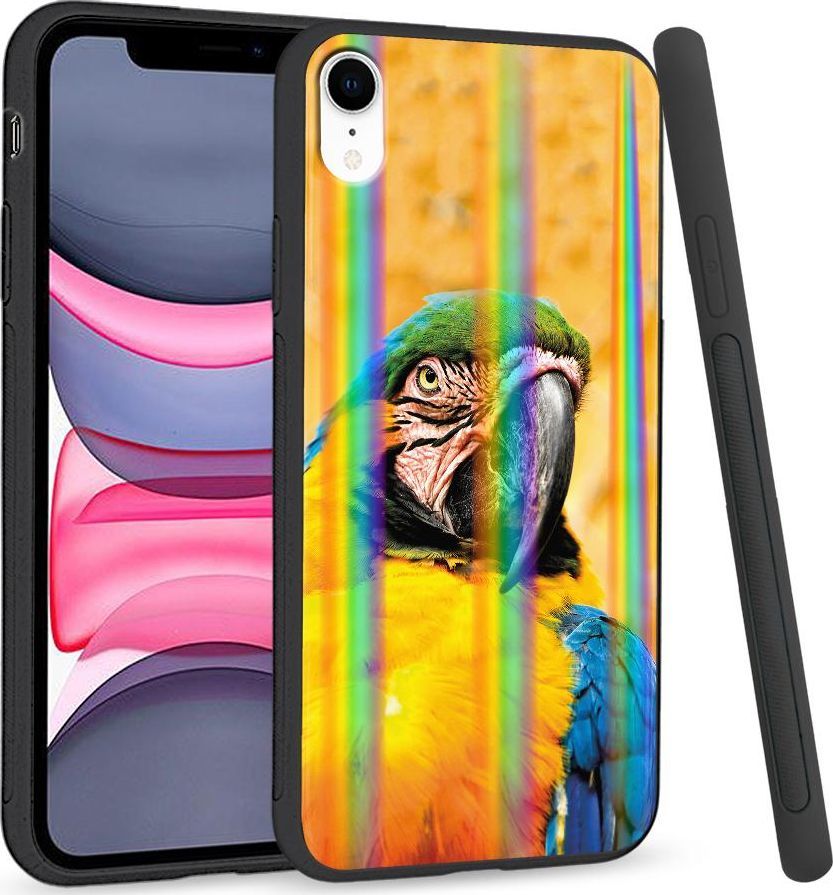 Super Fashion Etui Rainbow Series na Apple iPhone XR Papuga 1