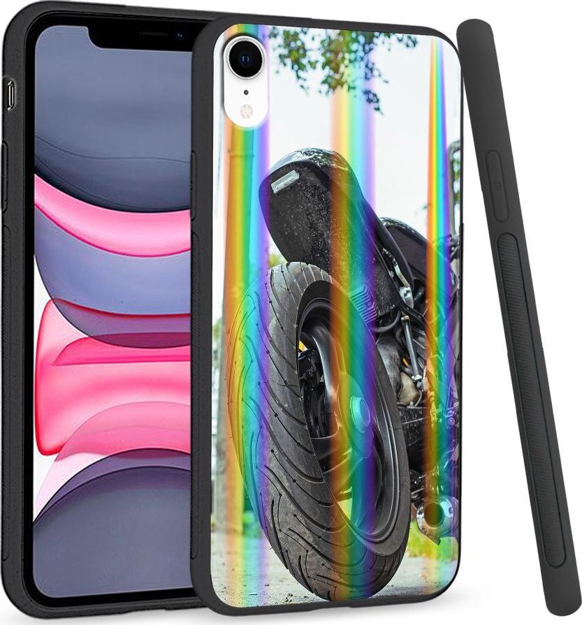 Super Fashion Etui Rainbow Series na Apple iPhone XR Bike Tyre 1