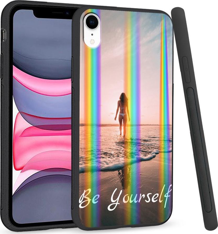 Super Fashion Etui Rainbow Series na Apple iPhone XR Be Yourself 1