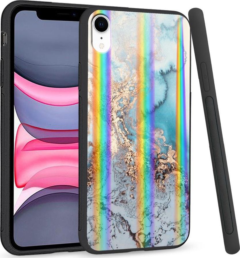 Super Fashion Etui Rainbow Series na Apple iPhone XR Abstrakcja 1