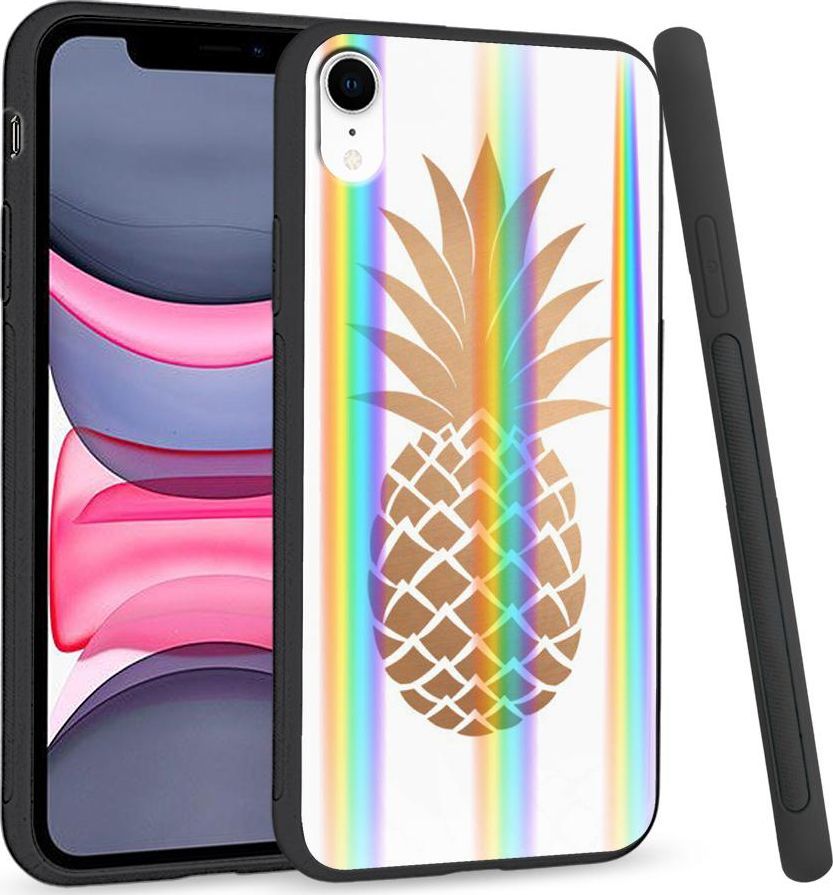 Super Fashion Etui Rainbow Series na Apple iPhone XR Złoty Ananas 1