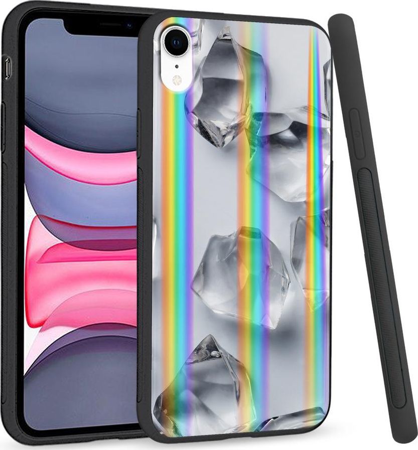 Super Fashion Etui Rainbow Series na Apple iPhone XR White glass cubes 1