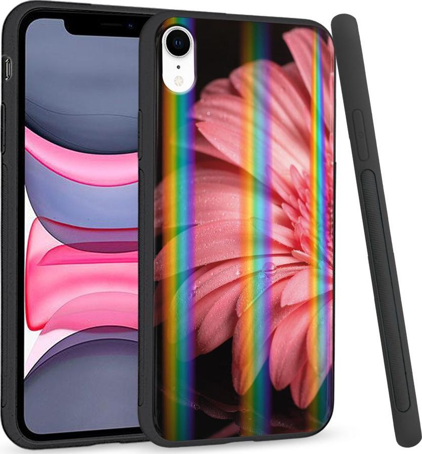 Super Fashion Etui Rainbow Series na Apple iPhone XR Pink flower 1