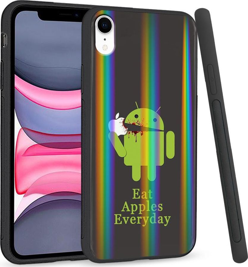 Super Fashion Etui Rainbow Series na Apple iPhone XR Eat Apples Everyday 1
