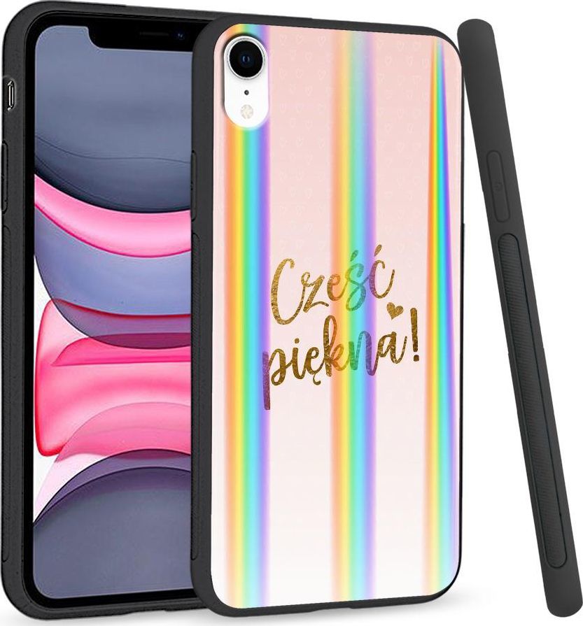 Super Fashion Etui Rainbow Series na Apple iPhone XR Cześć Piękna 1