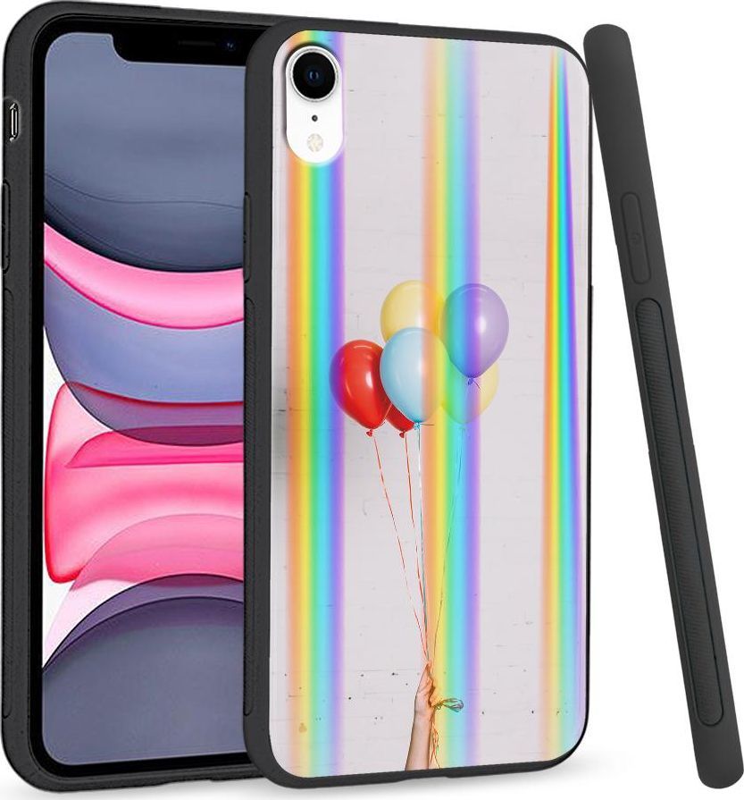 Super Fashion Etui Rainbow Series na Apple iPhone XR Kolorowe balony 1