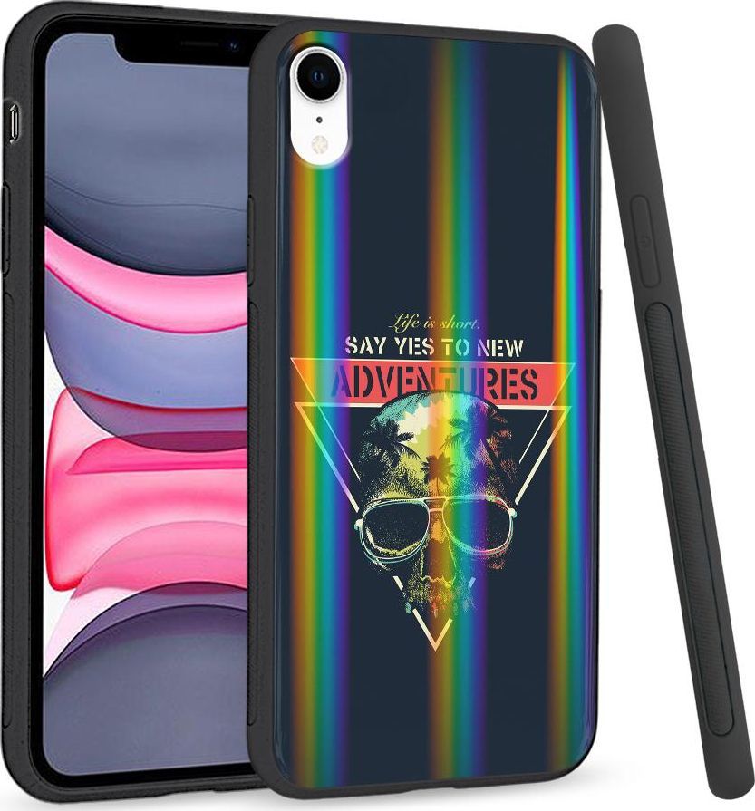 Super Fashion Etui Rainbow Series na Apple iPhone XR życie krótkie 1