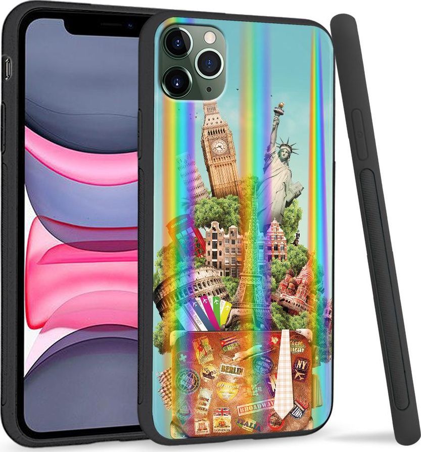 Super Fashion Etui Rainbow Series na Apple iPhone 11 Pro Podróże 1