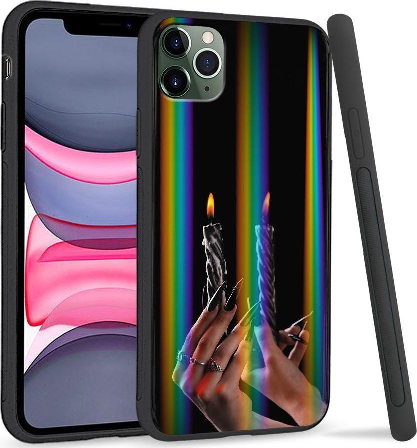 Super Fashion Etui Rainbow Series na Apple iPhone 11 Pro Czarne świeczki 1
