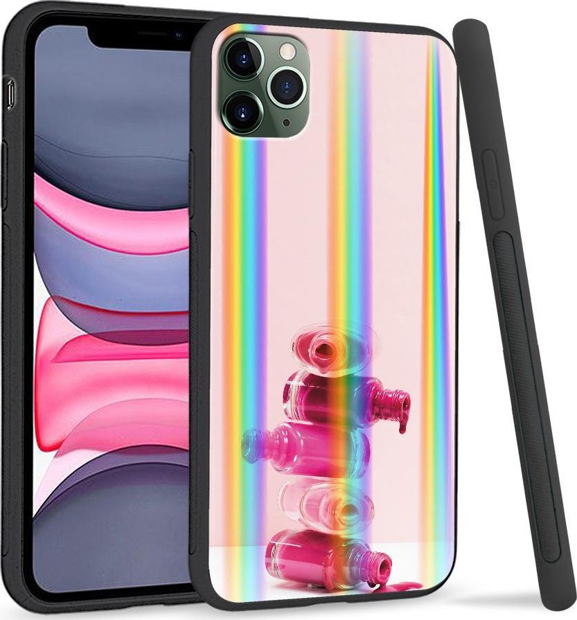 Super Fashion Etui Rainbow Series na Apple iPhone 11 Pro Różowy lakier 1