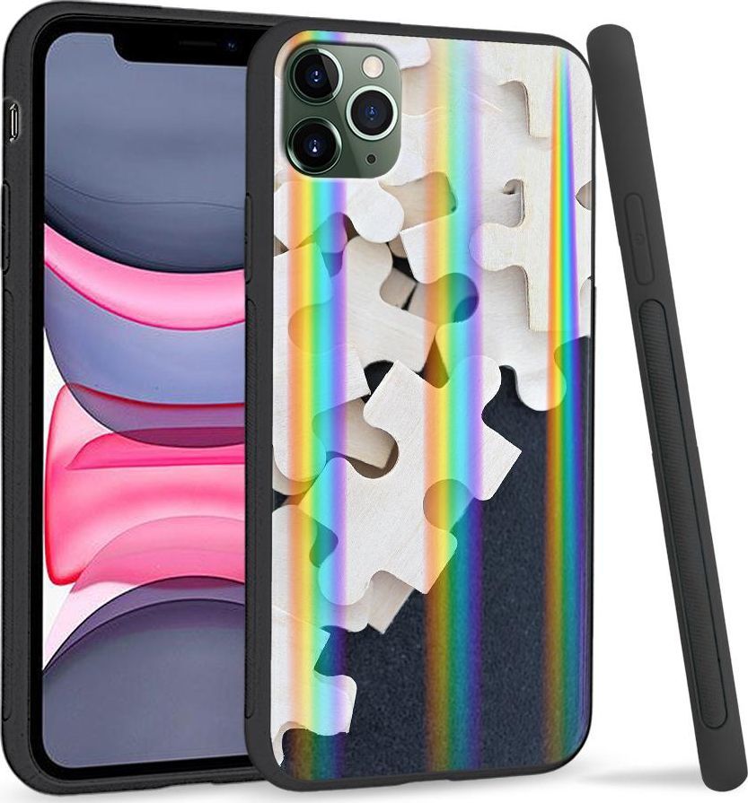 Super Fashion Etui Rainbow Series na Apple iPhone 11 Pro Drewniane puzzle 1