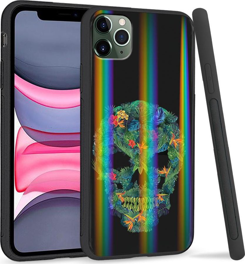 Super Fashion Etui Rainbow Series na Apple iPhone 11 Pro Czaszka z roślin 1