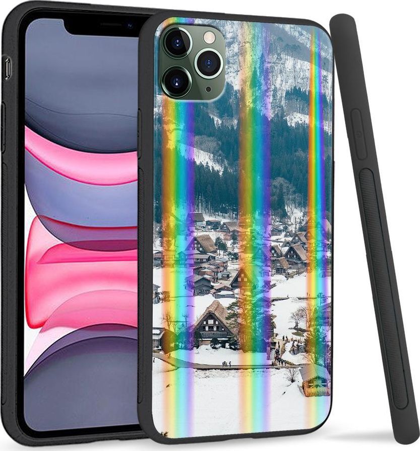 Super Fashion Etui Rainbow Series na Apple iPhone 11 Pro Miasto w górach 1