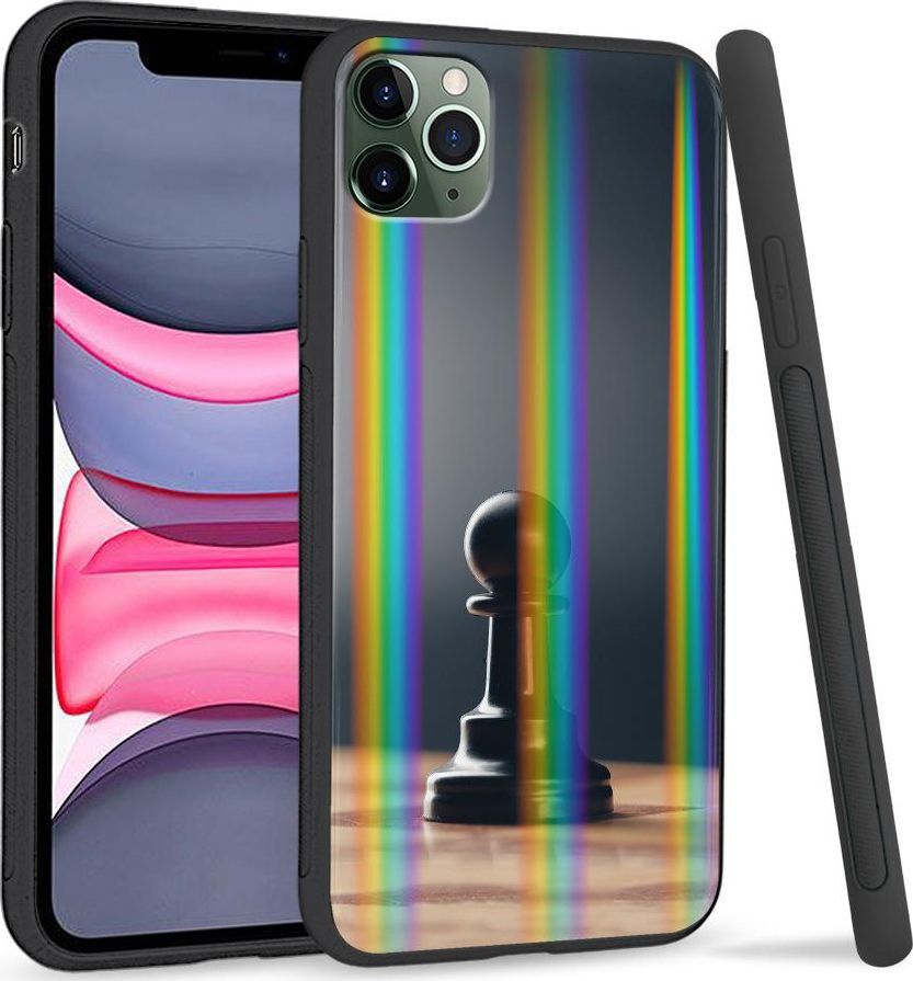 Super Fashion Etui Rainbow Series na Apple iPhone 11 Pro Czarny pionek 1