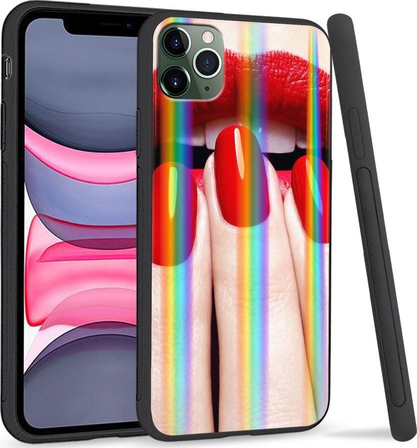 Super Fashion Etui Rainbow Series na Apple iPhone 11 Pro Red Nails 1
