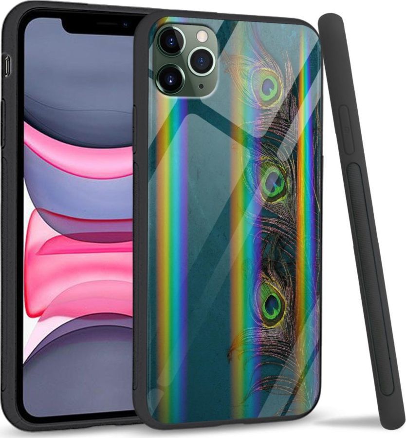 Super Fashion Etui Rainbow Series na Apple iPhone 11 Pro Three Peacock Feathers 1