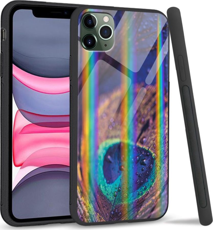 Super Fashion Etui Rainbow Series na Apple iPhone 11 Pro Peacock Feather Closeup 1