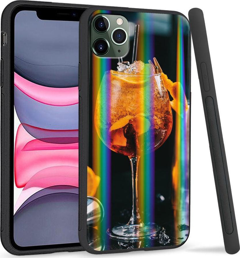 Super Fashion Etui Rainbow Series na Apple iPhone 11 Pro Drink z pomarańczą 1