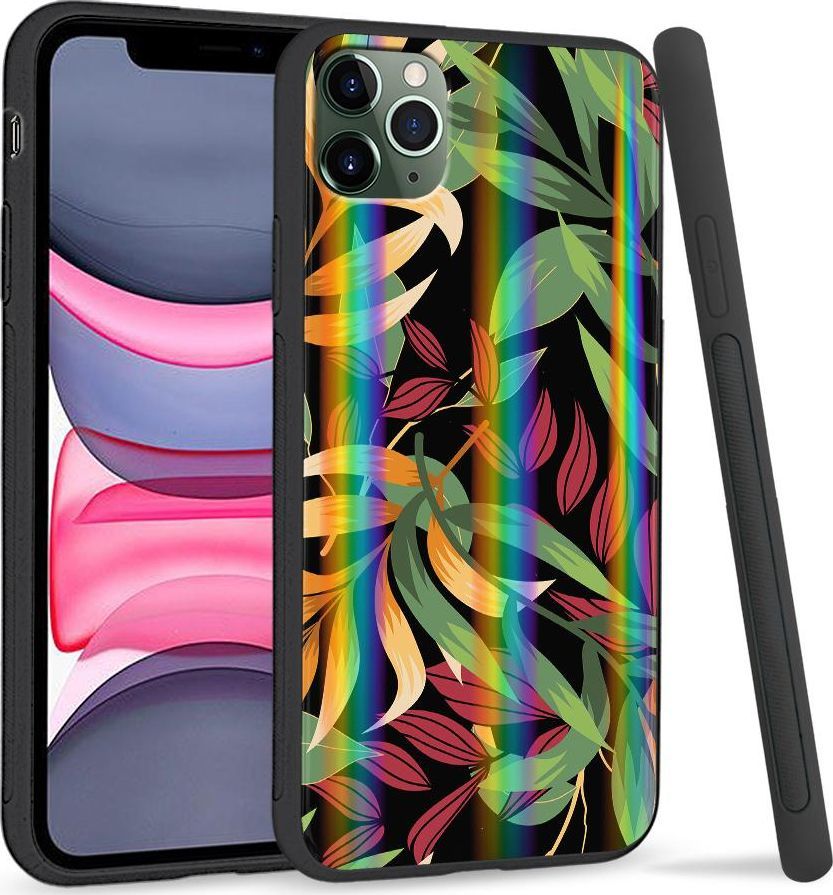 Super Fashion Etui Rainbow Series na Apple iPhone 11 Pro Kolorowe liście 1