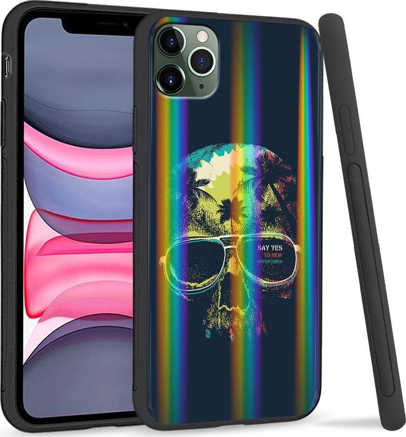 Super Fashion Etui Rainbow Series na Apple iPhone 11 Pro Hawajska czaszka 1