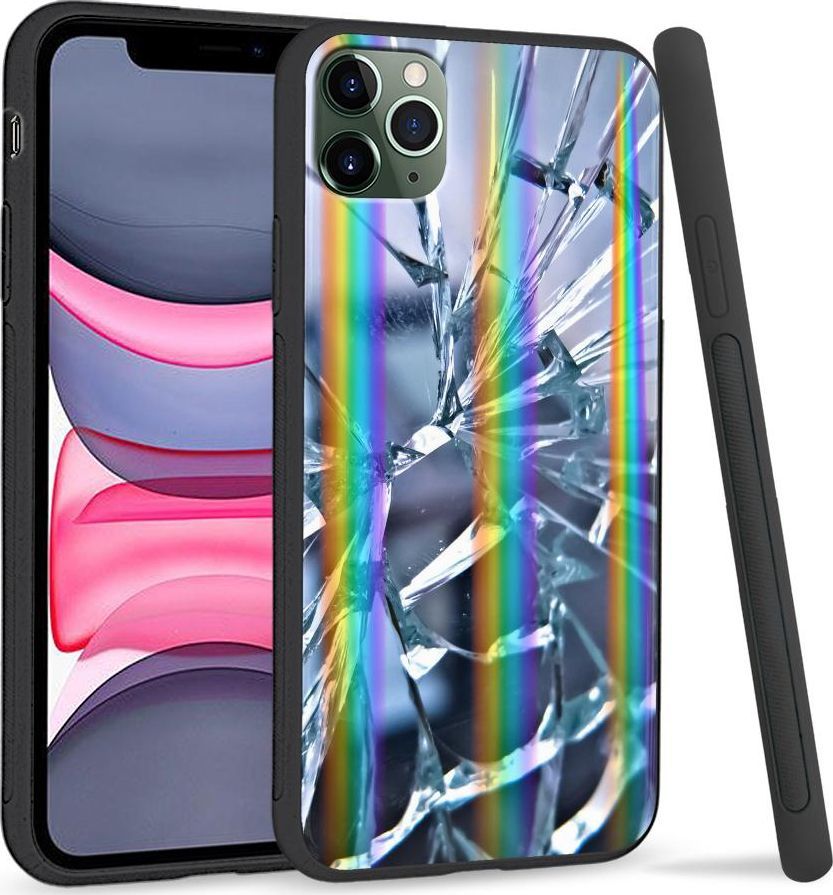 Super Fashion Etui Rainbow Series na Apple iPhone 11 Pro Max Pęknięte szkło 1