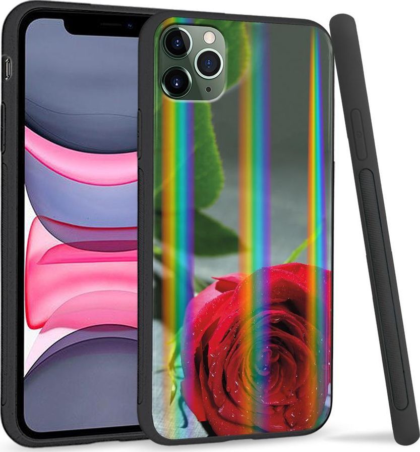 Super Fashion Etui Rainbow Series na Apple iPhone 11 Pro Max Czerwona róża 1