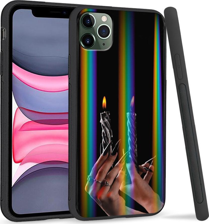 Super Fashion Etui Rainbow Series na Apple iPhone 11 Pro Max Czarne świeczki 1