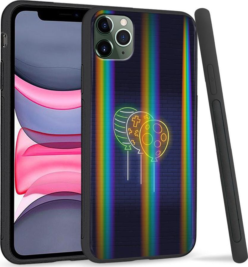 Super Fashion Etui Rainbow Series na Apple iPhone 11 Pro Max Neonowe balony 1