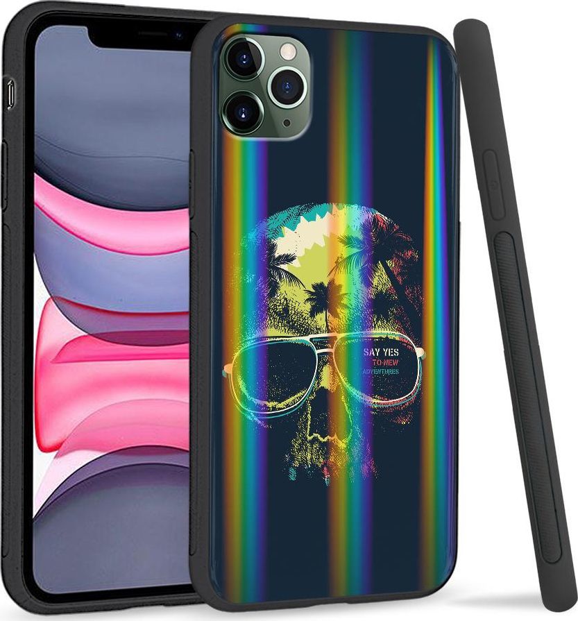 Super Fashion Etui Rainbow Series na Apple iPhone 11 Pro Max Hawajska czaszka 1