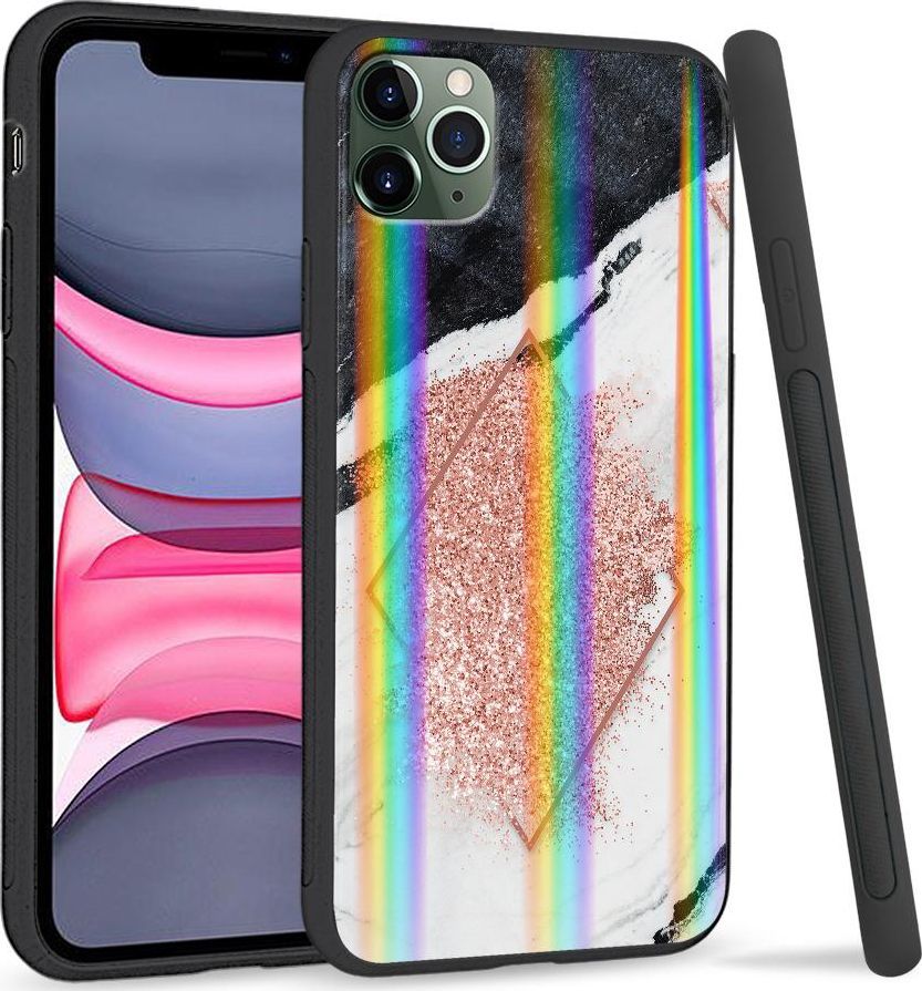 Super Fashion Etui Rainbow Series na Apple iPhone 11 Pro Max Różowy marmur 1