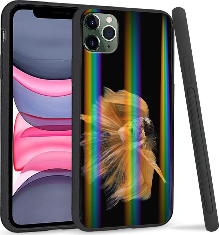 Super Fashion Etui Rainbow Series na Apple iPhone 11 Pro Max Złota rybka 1