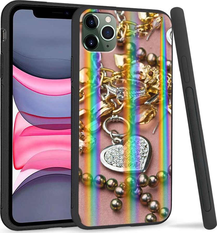 Super Fashion Etui Rainbow Series na Apple iPhone 11 Pro Max Złoto i srebro 1