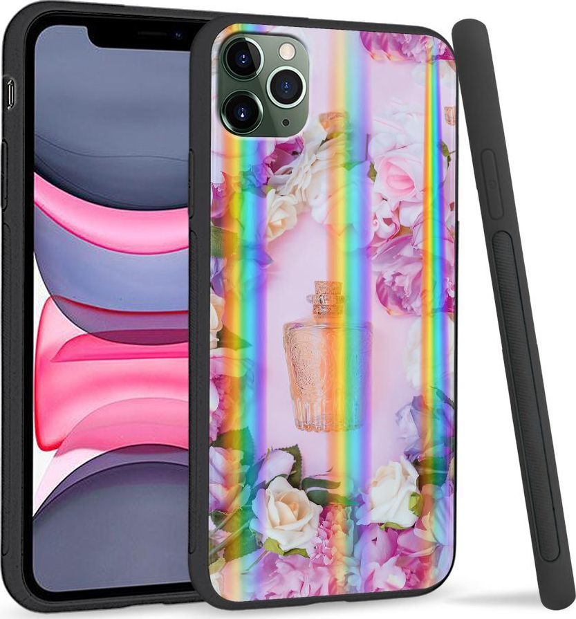 Super Fashion Etui Rainbow Series na Apple iPhone 11 Pro Max Kwiatowe perfumy 1
