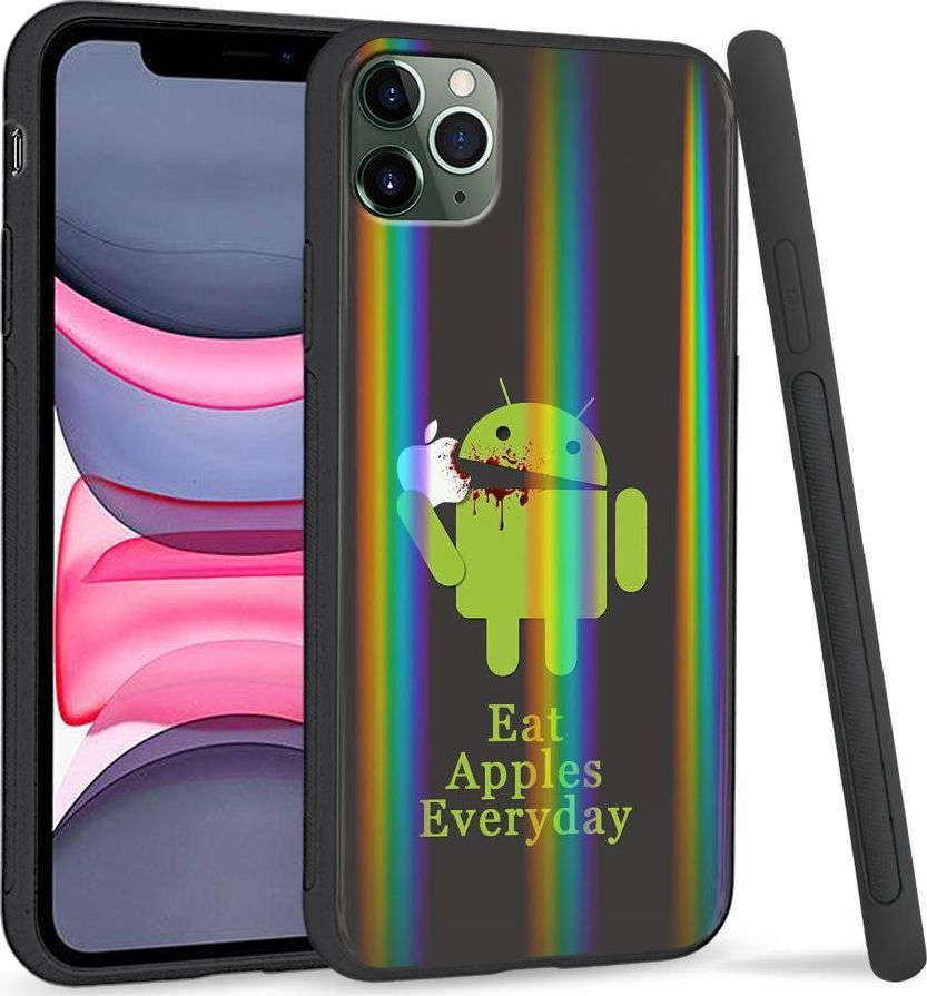 Super Fashion Etui Rainbow Series na Apple iPhone 11 Pro Max Eat Apples Everyday 1