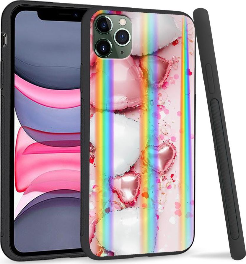 Super Fashion Etui Rainbow Series na Apple iPhone 11 Pro Max Baloon Hearts 1