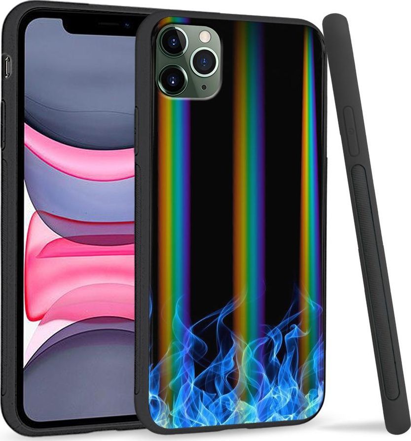 Super Fashion Etui Rainbow Series na Apple iPhone 11 Pro Max Niebieski Ogień 1