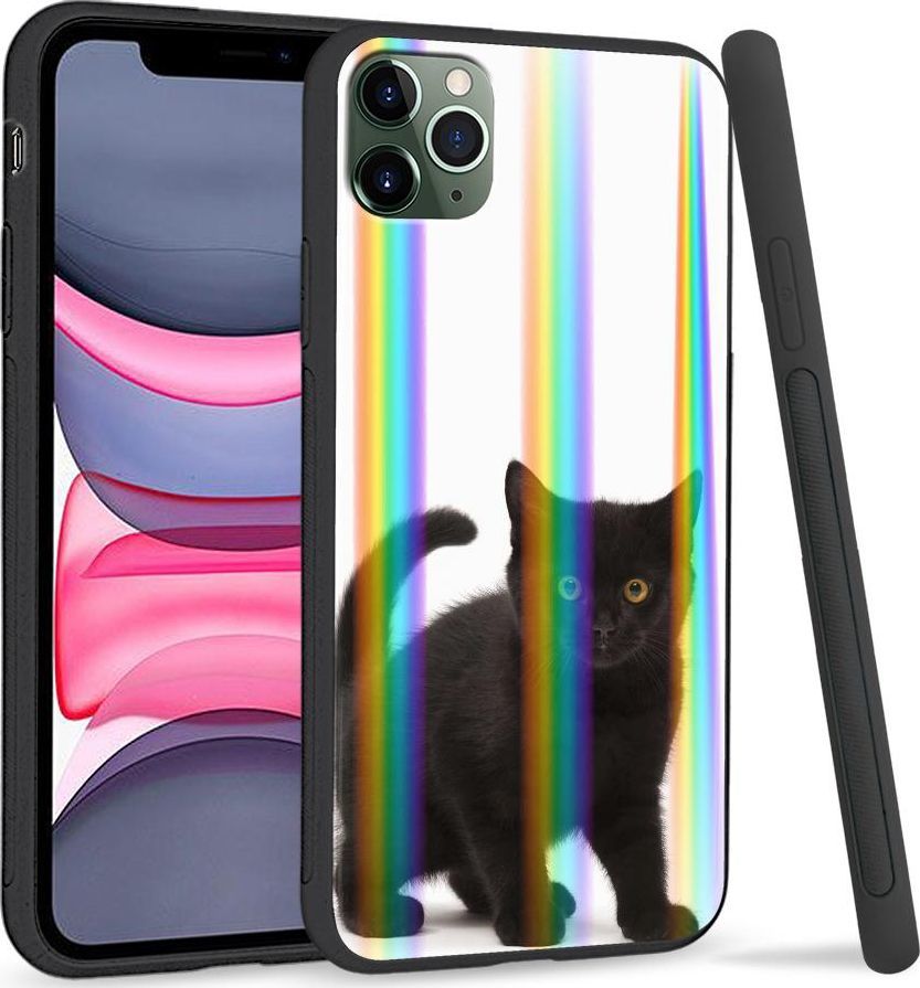 Super Fashion Etui Rainbow Series na Apple iPhone 11 Pro Max Black Kitty 1