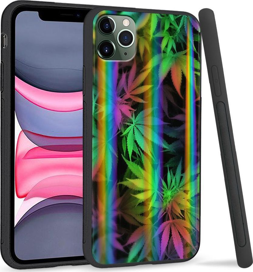 Super Fashion Etui Rainbow Series na Apple iPhone 11 Pro Max Tęczowe Zioło 1