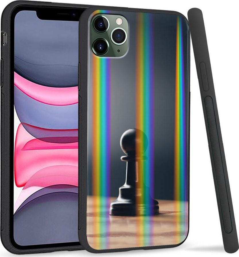 Super Fashion Etui Rainbow Series na Apple iPhone 11 Pro Max Czarny pionek 1